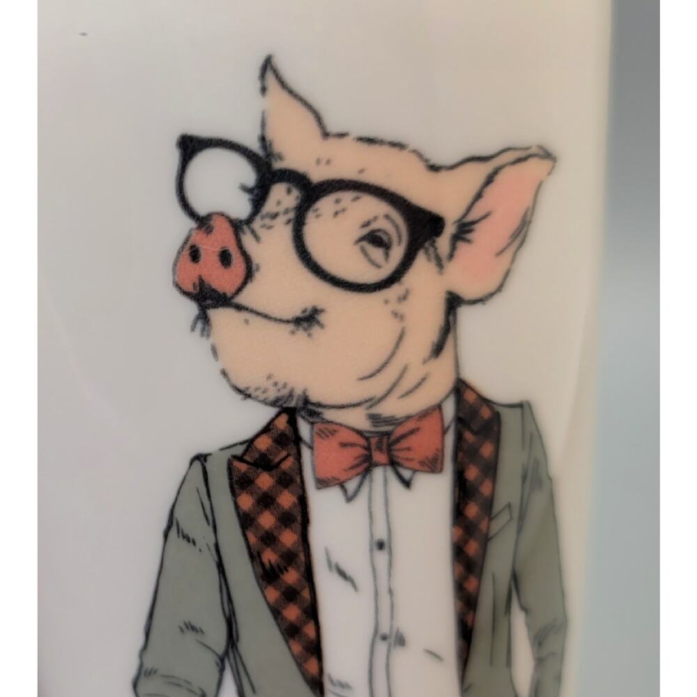 Hipster Pig in Glasses Anthropomorphic Animal Coffee Tea Mug - Signature 16.5 oz - Picture 11 of 11